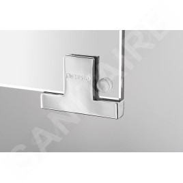 Sapho Integra - Armoire de toilette encastrée avec éclairage LED, 652x700 mm, miroir/alu titane IN065
