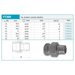 Novaservis Matériel de plomberie - Raccord de chauffage 1" FT209/25