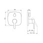Hansa Designo - Mitigeur de baignoire encastré, avec inverseur pour 2 sorties, chrome 81119593