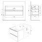 Sapho Filena - Meuble pour lavabo, 950x515x430 mm, 2 tiroirs, chêne FID1210D Sapho Filena - Meuble pour lavabo, 950x515x430 mm, 2 tiroirs, chêne FID1210D
