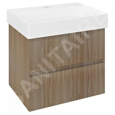 Sapho Filena - Meuble pour lavabo, 570x515x430 mm, 2 tiroirs, chêne FID1260D