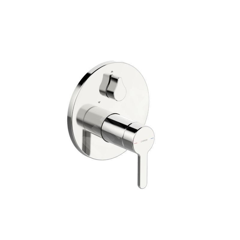 Hansa Designo - Mitigeur de baignoire encastré, avec inverseur pour 2 sorties, chrome 81119563