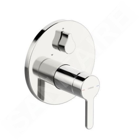 Hansa Designo - Mitigeur de baignoire encastré, avec inverseur pour 2 sorties, chrome 81119563