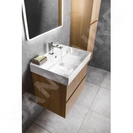 Sapho Filena - Meuble pour lavabo, 570x515x430 mm, 2 tiroirs, chêne FID1260D
