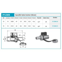 Novaservis Matériel de plomberie - Mini vanne à bille 3/8" JY136N/10