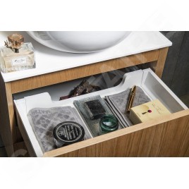 Sapho Filena - Meuble pour lavabo, 570x515x430 mm, 2 tiroirs, chêne FID1260D
