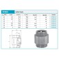 Novaservis Matériel de plomberie - Clapet anti-retour universel 1" JY503/25