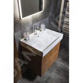 Sapho Filena - Meuble pour lavabo, 570x515x430 mm, 2 tiroirs, chêne FID1260D