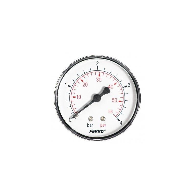 Novaservis Matériel de plomberie - Manomètre 63 mm 1/4" axial, 0-4 bar M6304A