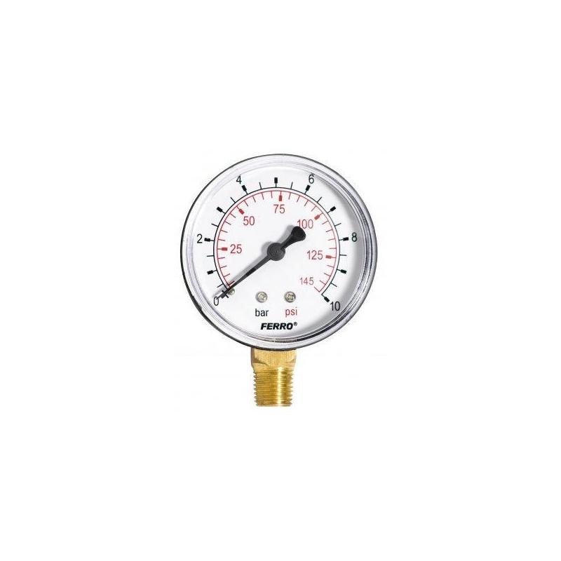 Novaservis Matériel de plomberie - Manomètre 63 mm 1/4" radial, 0-10 bar M6310R