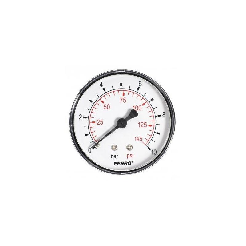 Novaservis Matériel de plomberie - Manomètre 63 mm 1/4" Axial 0-10 bar M6310A