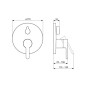 Hansa Designo - Mitigeur de baignoire encastré, avec inverseur pour 2 sorties, chrome 81119563