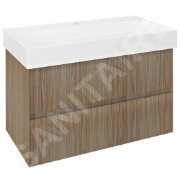Sapho Filena - Meuble pour lavabo, 820x515x430 mm, 2 tiroirs, chêne FID1285D