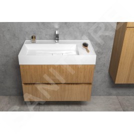 Sapho Filena - Meuble pour lavabo, 820x515x430 mm, 2 tiroirs, chêne FID1285D