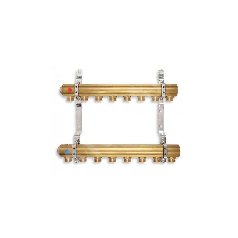 Novaservis Matériel de plomberie - Collecteur avec vis unilatérale G1", 7 circuits RPN07