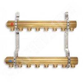 Novaservis Matériel de plomberie - Collecteur avec connexion à vis, simple face G1", 8 circuits RPN08