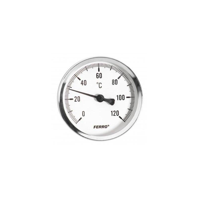 Novaservis Matériel de plomberie - Thermomètre 100 mm, 1/2", axial T100120A