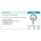Novaservis Matériel de plomberie - Thermomanomètre 1/2" radial, 0-6 bar TM80R