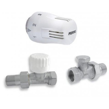Novaservis Matériel de plomberie - Set pour radiateurs avec thermostat 1/2", droit ZTM1