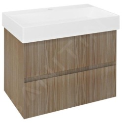 Sapho Filena - Meuble pour lavabo, 670x515x430 mm, 2 tiroirs, chêne FID1270D