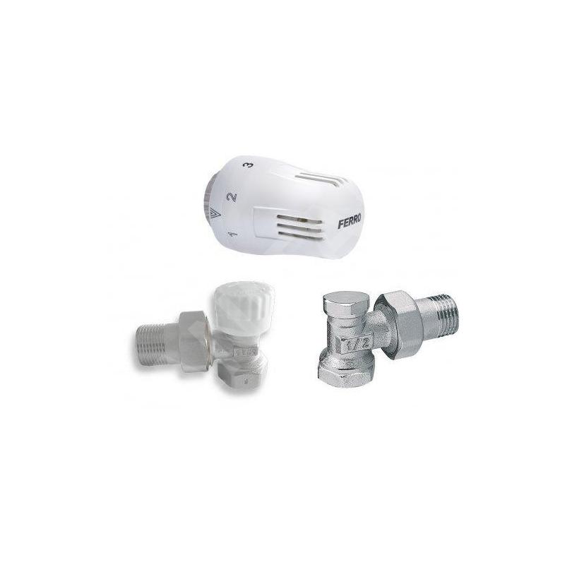 Novaservis Matériel de plomberie - Set pour radiateurs avec thermostat 1/2", angle ZTM2
