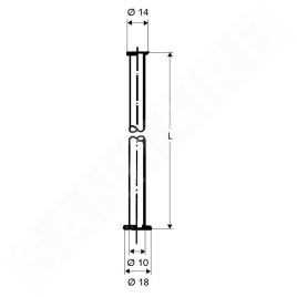 Schell Tuyaux en cuivre - Tube en cuivre de 10 mm de diamètre, chrome 500000699
