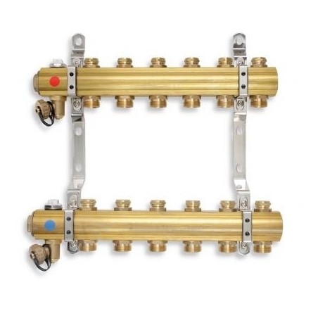 Novaservis Matériel de plomberie - Collecteur avec vannes de contrôle et vannes mécaniques, 6 circuits RO06S