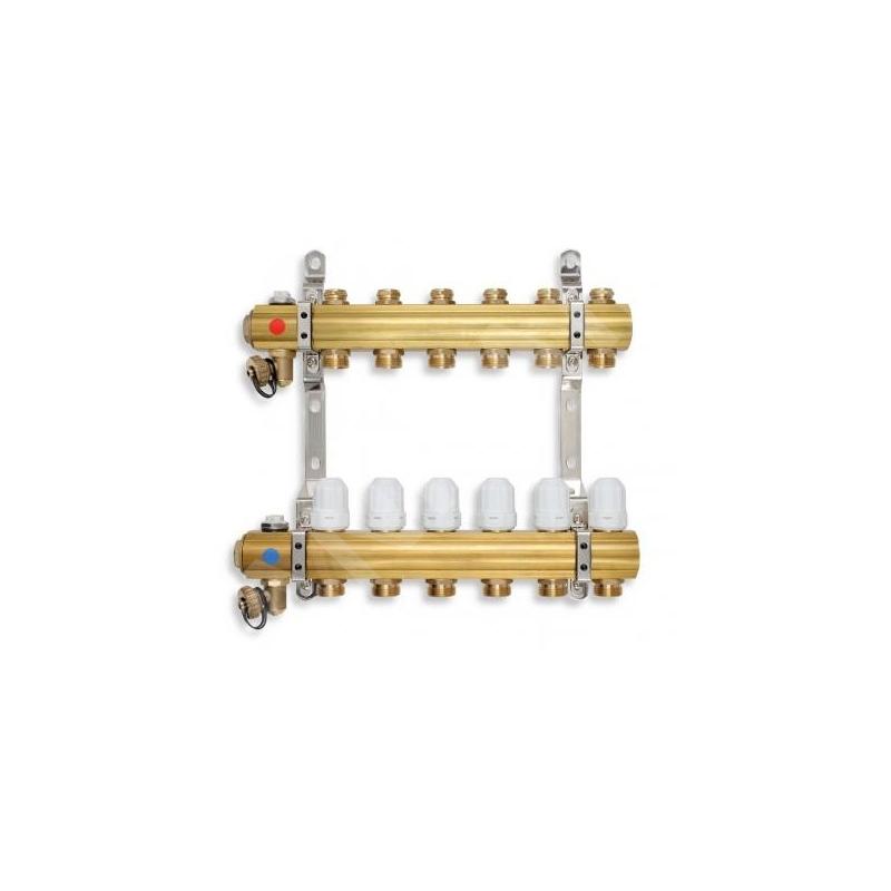 Novaservis Matériel de plomberie - Collecteur avec vannes de contrôle, thermostatiques et mécaniques, 11 circuits RZ11S