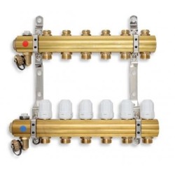 Novaservis Matériel de plomberie - Collecteur avec vannes de contrôle, thermostatiques et mécaniques, 5 circuits RZ05S