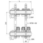 Novaservis Matériel de plomberie - Collecteur avec vannes de contrôle, thermostatiques et mécaniques, 3 circuits RZ03S