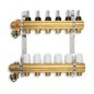 Novaservis Matériel de plomberie - Collecteur avec vannes thermostatiques, rég. avec vannes de débit mécaniques, 10 circuits