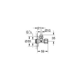 Grohe Universal - Soupape d’angle, chrome 22031000