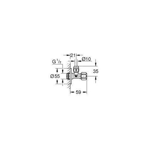 Grohe Universal - Soupape d’angle, chrome 22031000