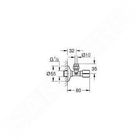 Grohe Universal - Soupape d’angle, chrome 22045000
