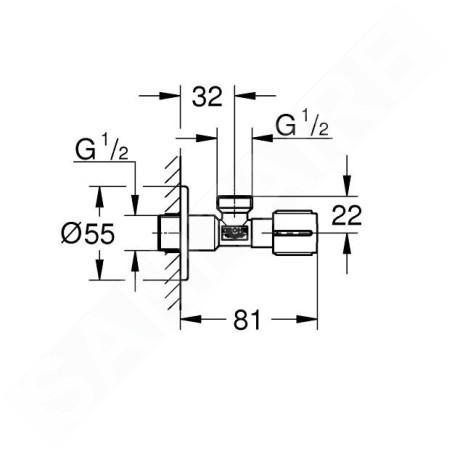 Grohe Universal - Soupape d’angle, chrome 22046000