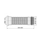 Alcadrain Accessoires - Raccordement flexible aux toilettes A97