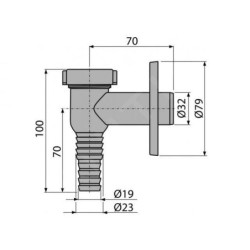 Alcadrain Siphons - Siphon d'extérieur, chromé APS1