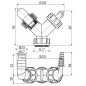 Alcadrain Accessoires - Coude double G1"/8-23 P149Z