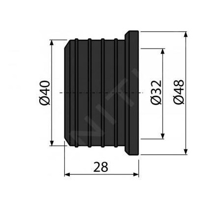 Alcadrain Accessoires - Réducteur de tube 40/32, caoutchouc Z0003-ND