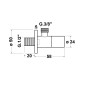 Sapho Robinets d’angle - Vanne d’angle avec rosace, chrome SL011