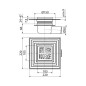 Alcadrain Douchegoten - Siphon de sol latéral 150x150 mm, diamètre 50 mm, 2ème niveau d'isolation, obturateur d'odeurs sec,