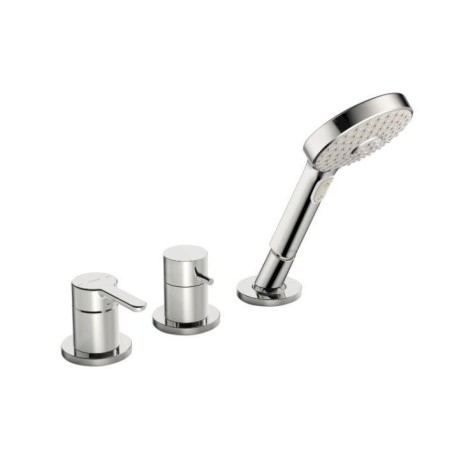 Hansa Designo - Mitigeur de baignoire, installation à 3 trous, chrome 53259063