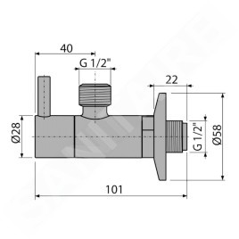 Alcadrain Tapkraan - Vanne d'angle avec filtre, chromé ARV003