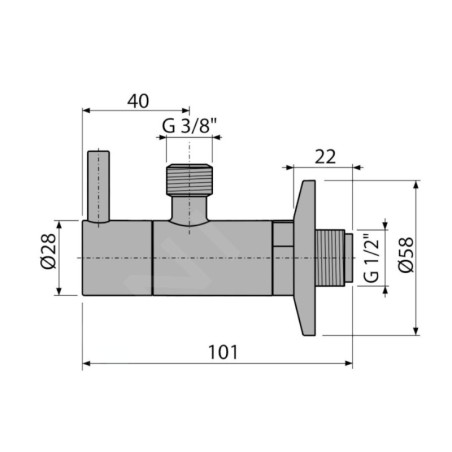 Alcadrain Tapkraan - Soupape d'angle avec filtre, or rouge brillant ARV001-RG-P