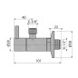 Alcadrain Tapkraan - Vanne d'angle avec filtre, or brossé mat ARV001-G-B