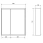 Sapho Batu - Armoire miroir avec éclairage LED, 600x710x150 mm, blanc 1141120 Sapho Batu - Armoire miroir avec éclairage LED, 600x710x150 mm, blanc 1141120