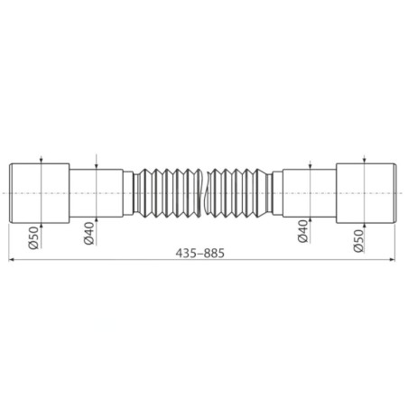 Alcadrain Accessoires - Connexion flexible 50/40x40/50 A720
