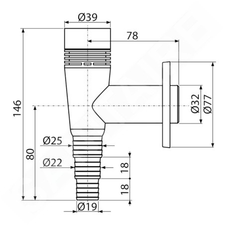 Alcadrain Siphons - Siphon de machine à laver, extérieur, avec aération, blanc APS5