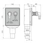 Alcadrain Siphons - Siphon pour lave-linge, pour le raccordement de deux appareils, encastré, acier inoxydable APS6