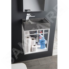 Sapho Ska - Support de lavabo Crest, 395x450x220 mm, blanc mat AR502